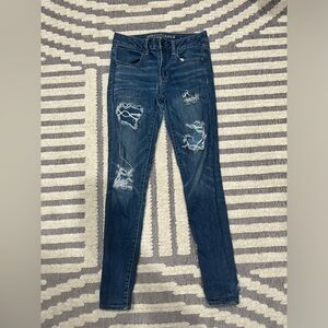 American‎ eagle distressed jegging jeans